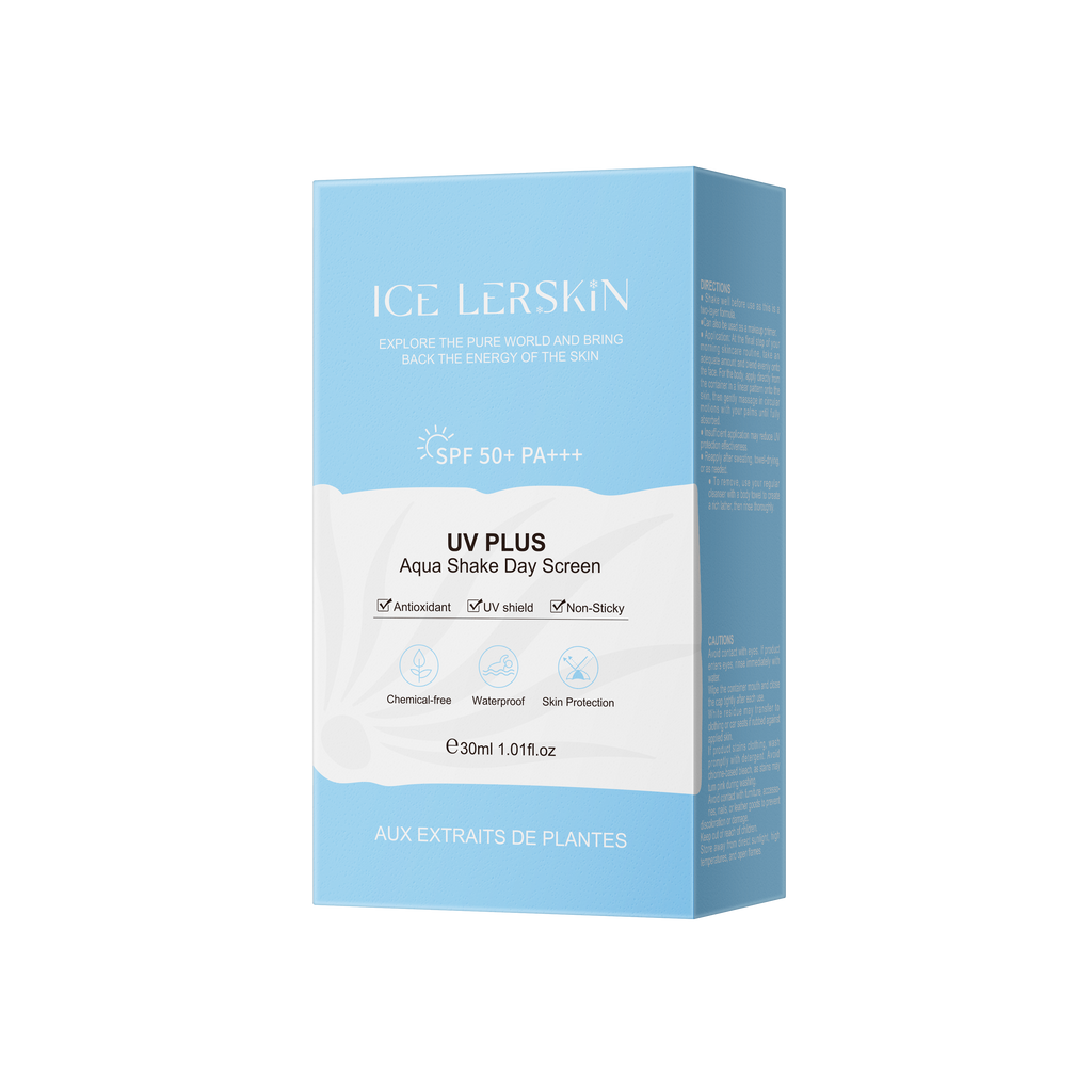 ICE LERSKIN UV PLUS Aqua Shake Day Screen SPF50+ PA+++ | Waterproof Non-Sticky Sunscreen 30ml