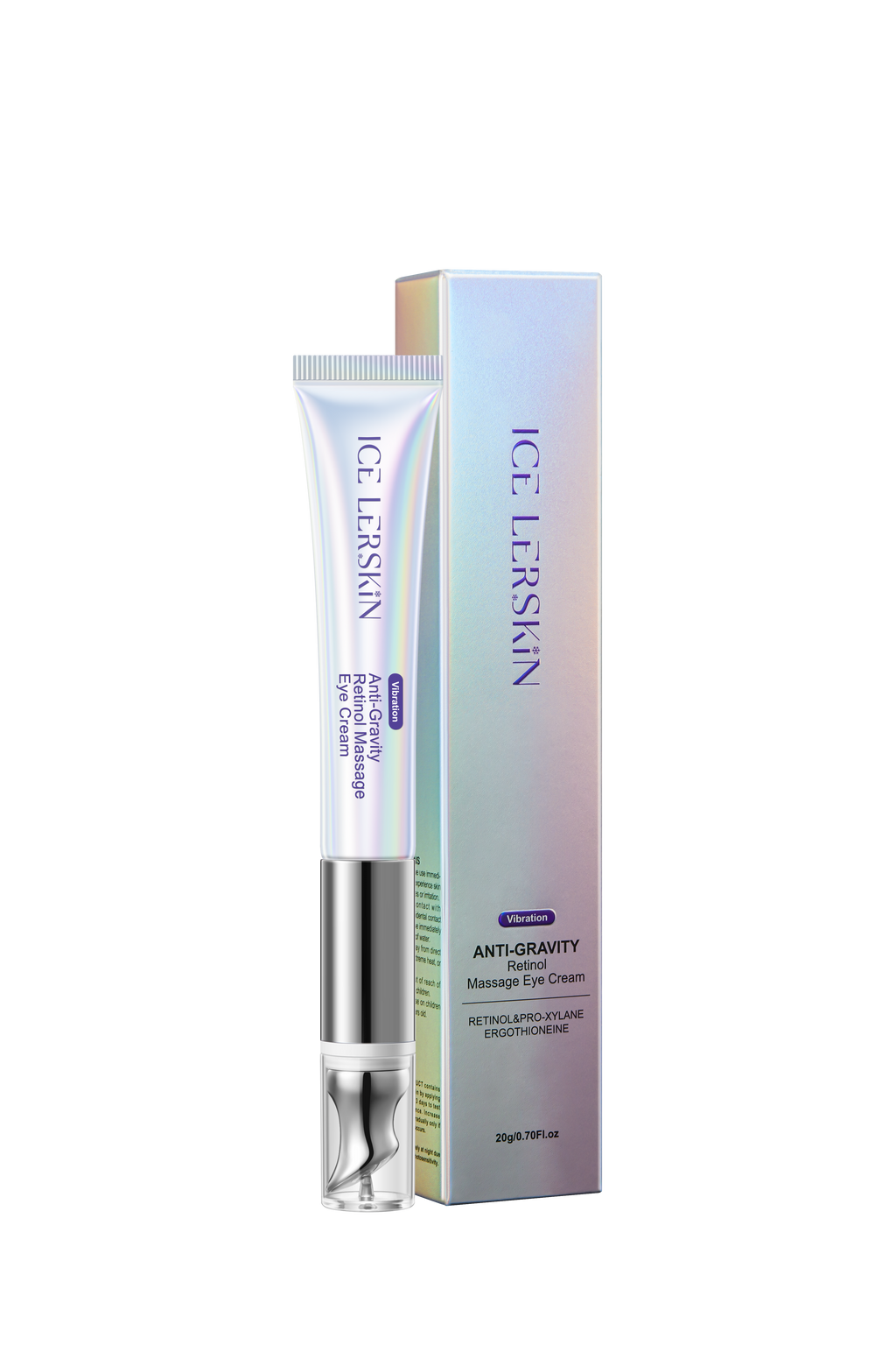 ICE LERSKIN Anti-Gravity Retinol Massage Eye Cream with Vibration Applicator – 20g