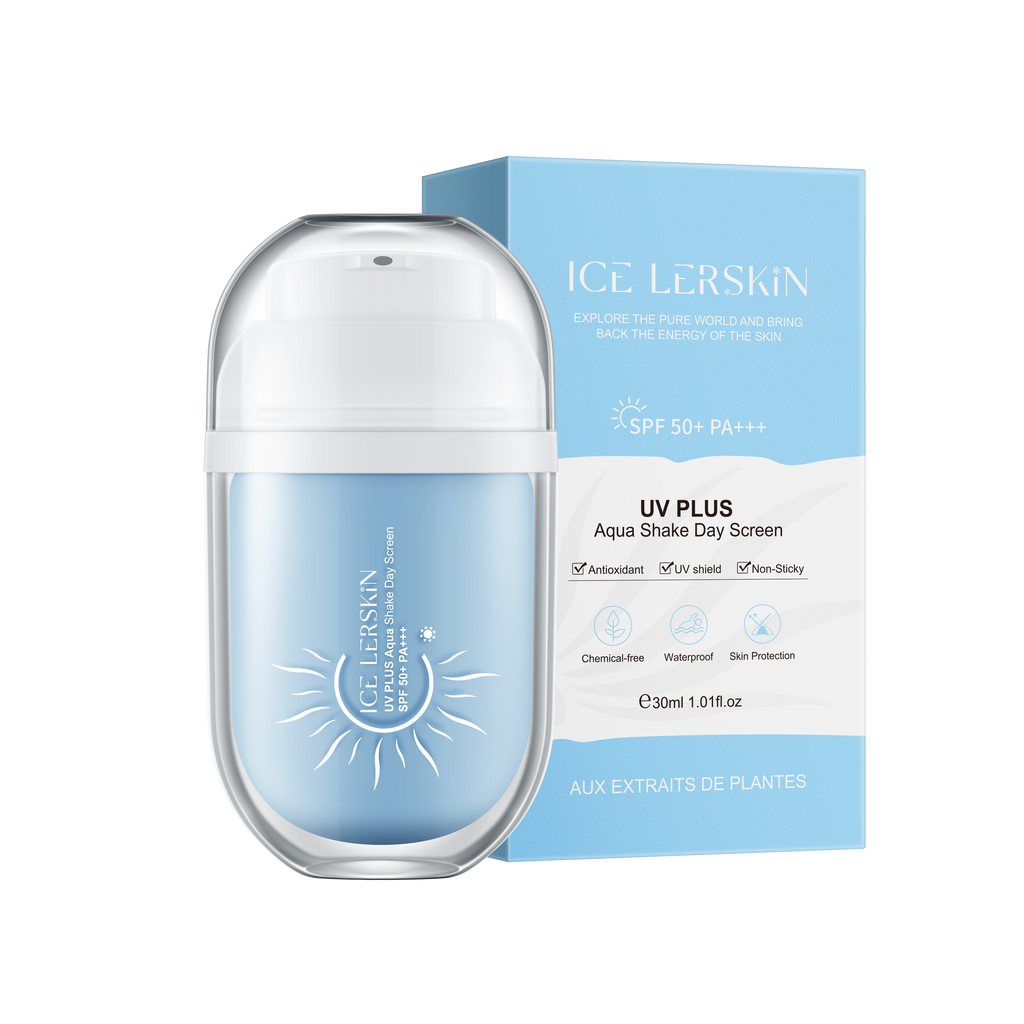 ICE LERSKIN UV PLUS Aqua Shake Day Screen SPF50+ PA+++ | Waterproof Non-Sticky Sunscreen 30ml