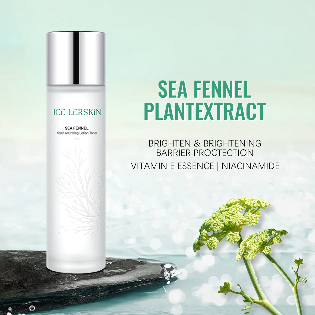 ICE LERSKIN Sea Fennel Youth Activating Lotion Toner – Hydrating & Antioxidant Facial Toner 120ml